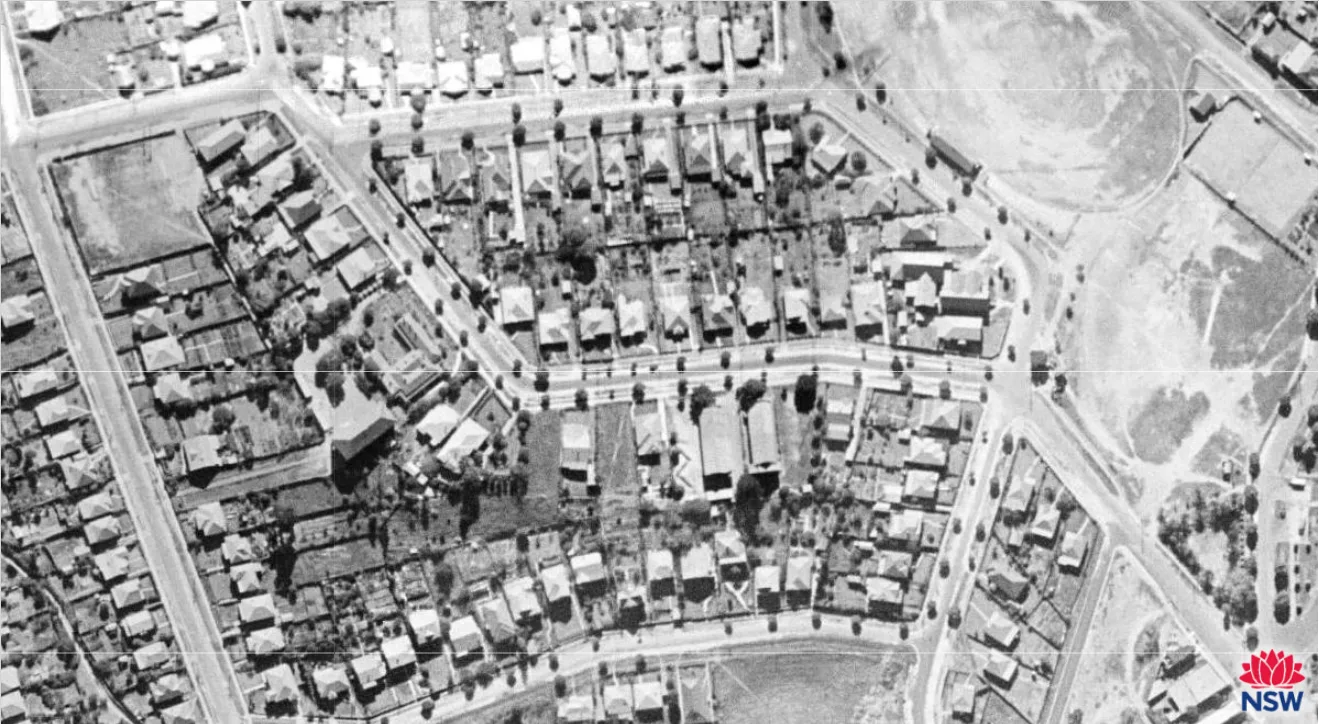 Aerial view of Eastwood, 1943