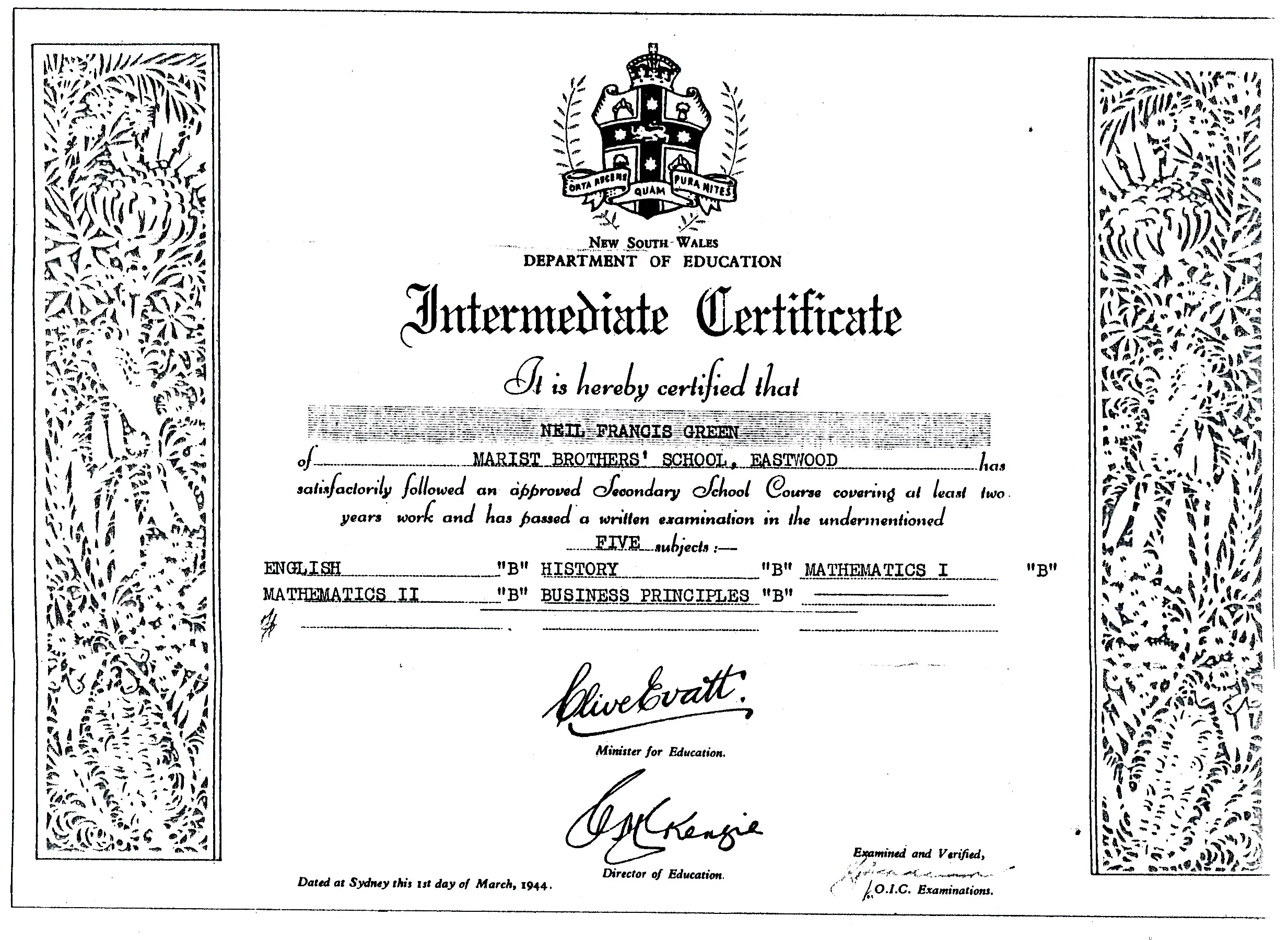 Archive photograph, 1944