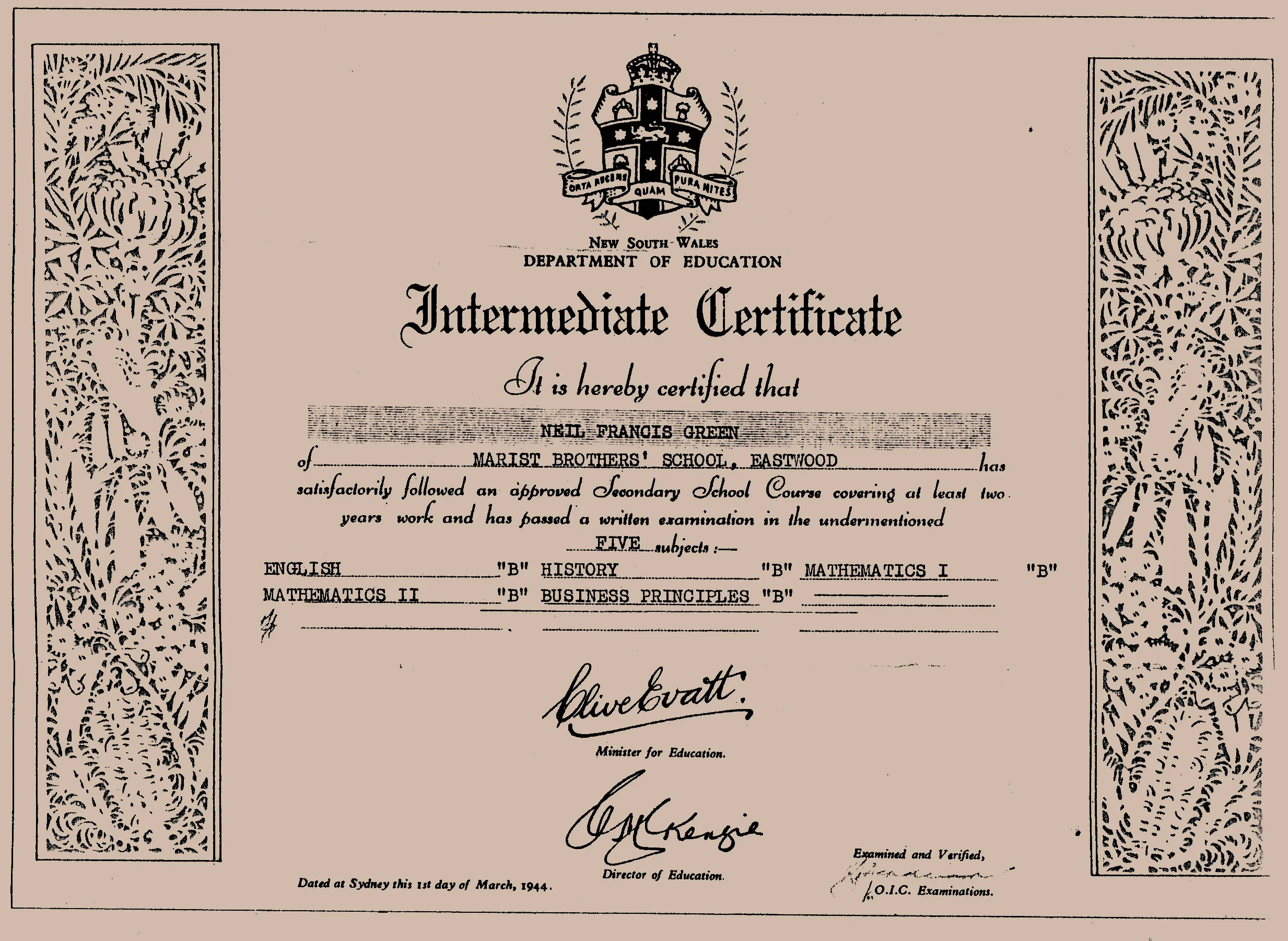 Archive photograph, 1944