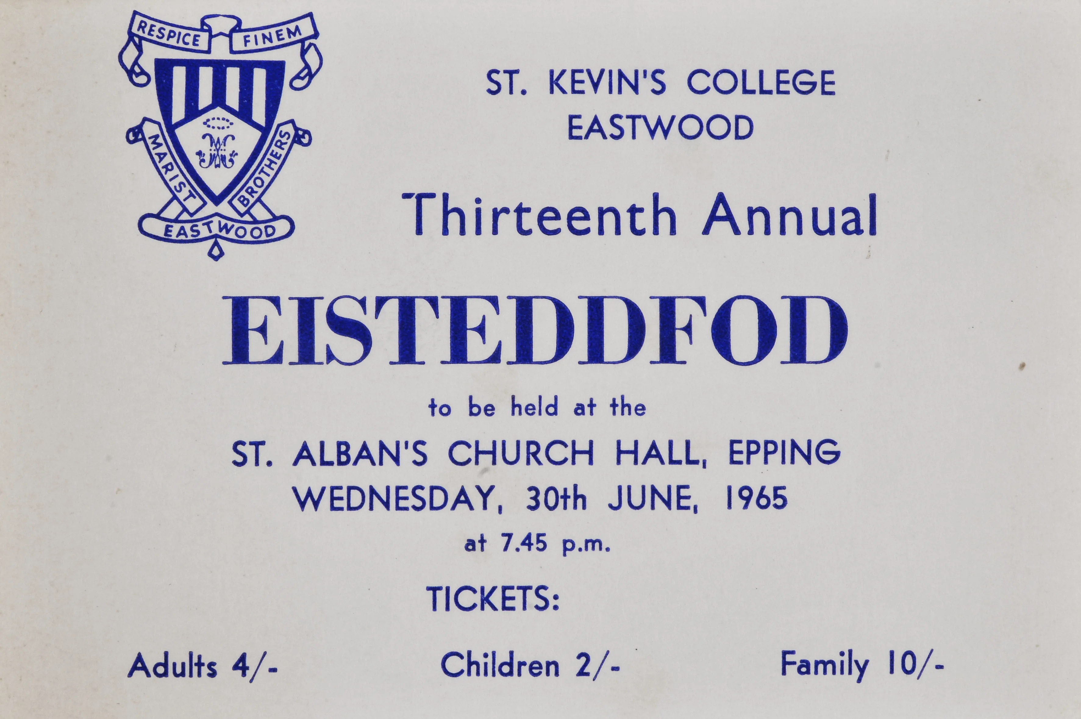 Archive photograph, 1965
