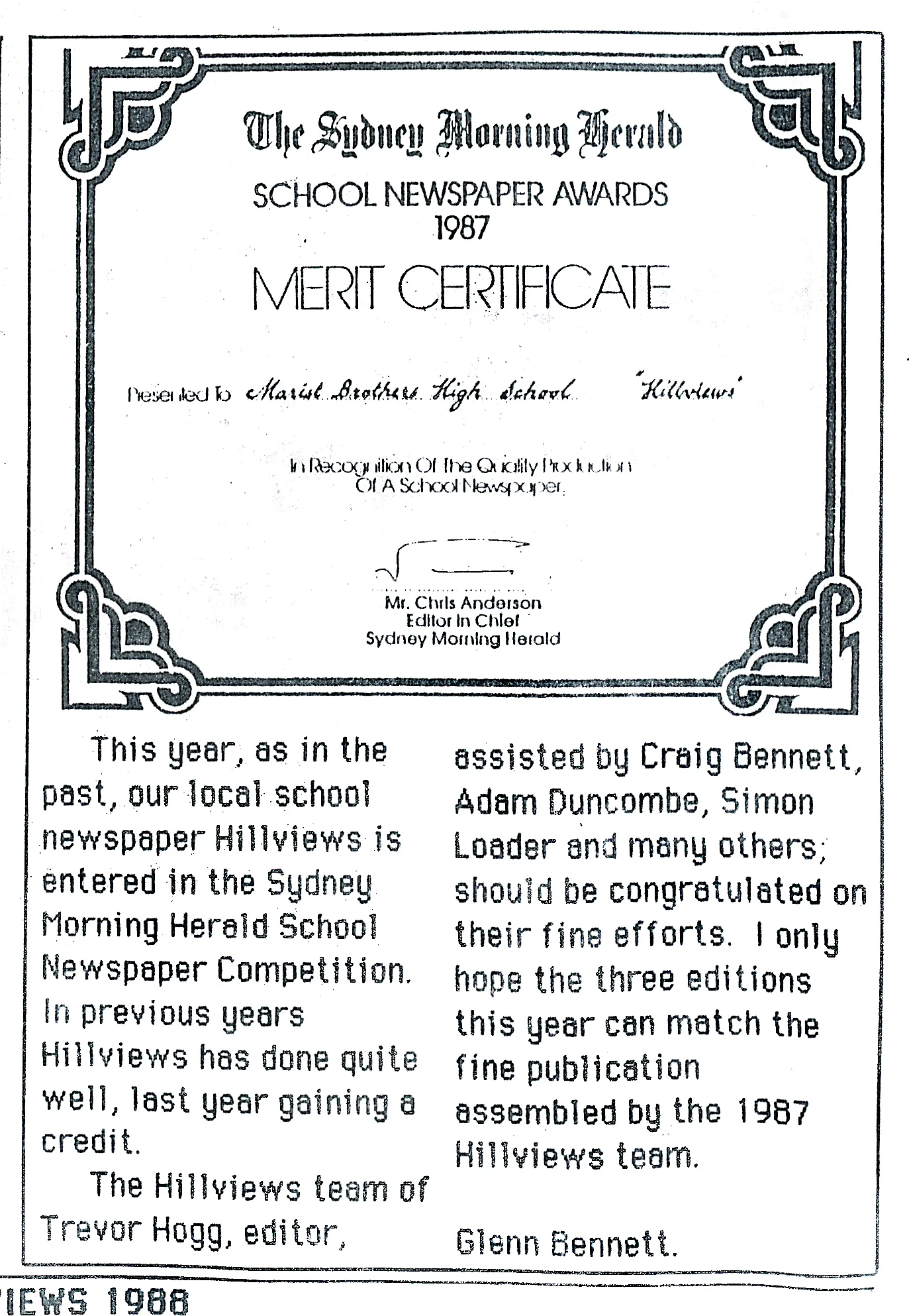 Archive photograph, 1988